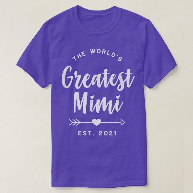 World's Greatest Mimi Est T Shirt (Design framsida)