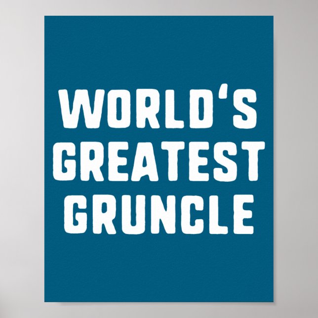 World's Greatest Ncle Funny Family Long Sleeve  Poster (Framsidan)