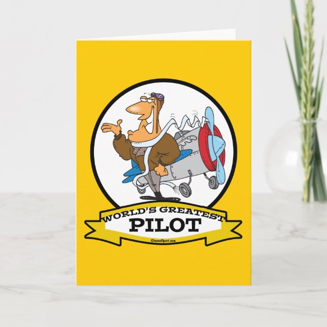 WORLDS GREATEST PILOT II MANAR TECKNAD KORT (Framsida)