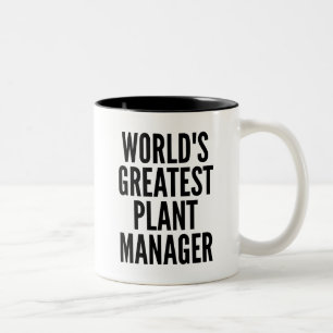 Worlds Greatest Plant Manager Två-Tonad Mugg