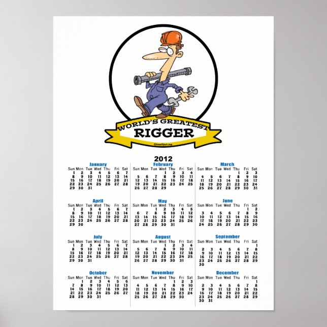 WORLDS GREATEST RIGGER MANAR TECKNAD POSTER (Framsidan)