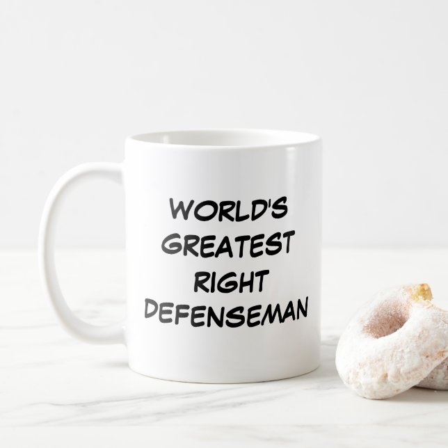 "World's Greatest Right Defenseman" Mug Kaffemugg (Med munk)