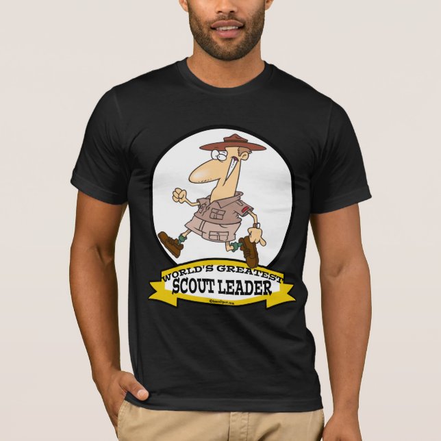 WORLDS GREATEST SCOUT LEADER MANAR TECKNAD T SHIRT (Framsida)