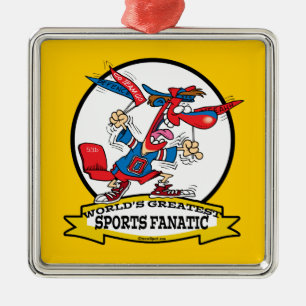 WORLDS GREATEST SPORTS FANATIC MANAR TECKNAD JULGRANSPRYDNAD METALL