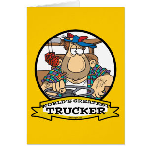 WORLDS GREATEST TRUCKER MANAR TECKNAD HÄLSNINGSKORT