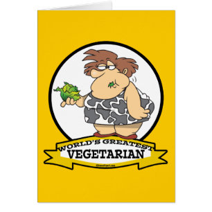 WORLDS GREATEST VEGETARIAN TECKNAD HÄLSNINGSKORT