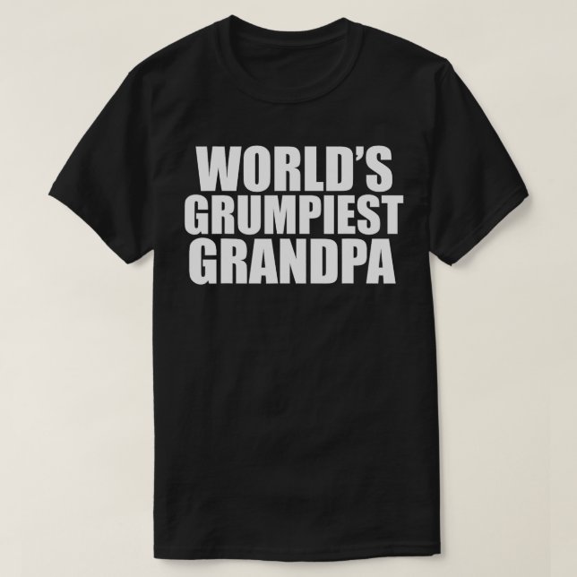 Worlds Grumpiest Grandpa Funny Fars dag Gift T Shirt (Design framsida)