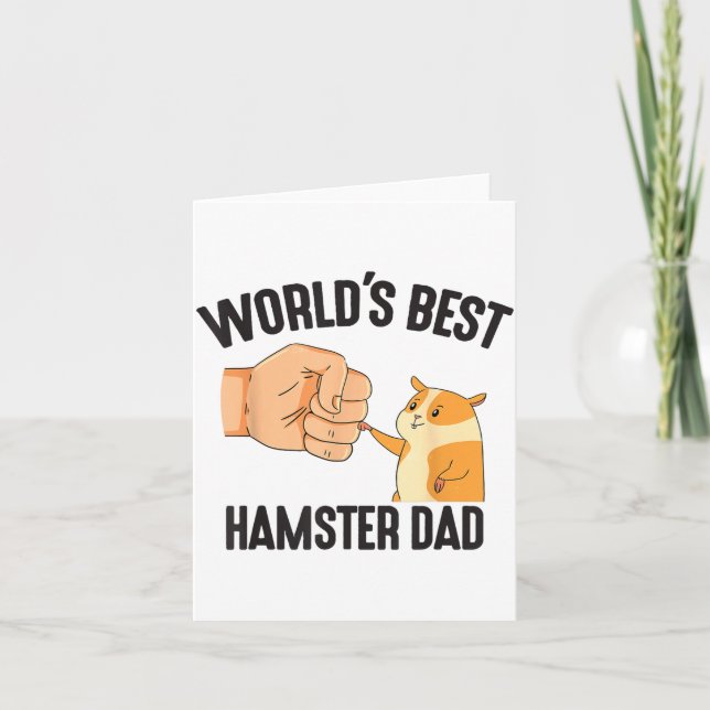 World's Hamster Dad Costume For Animal Lovers Hams Kort (Framsida)
