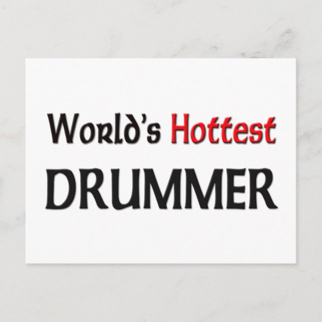 Worlds Hottest Drummer Vykort (Framsida)