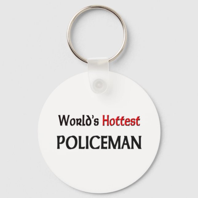 Worlds Hottest Policeman Nyckelring (Framsida)
