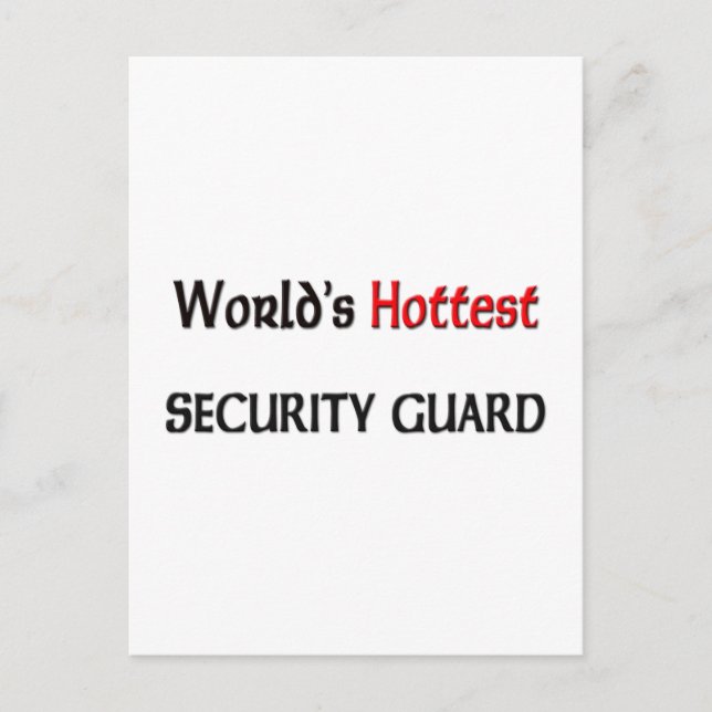 Worlds Hottest Security Guard Vykort (Framsida)