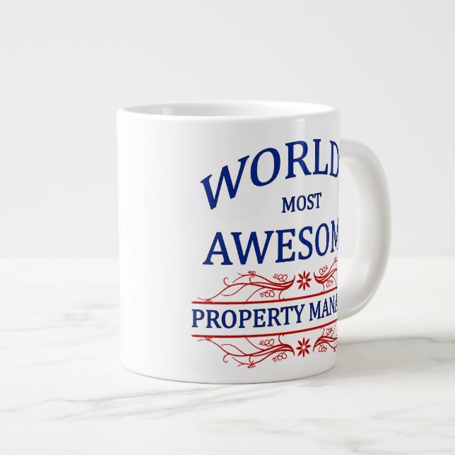 World's Most Fantastisk Egendom Manager Jumbo Mugg (Framsida höger)