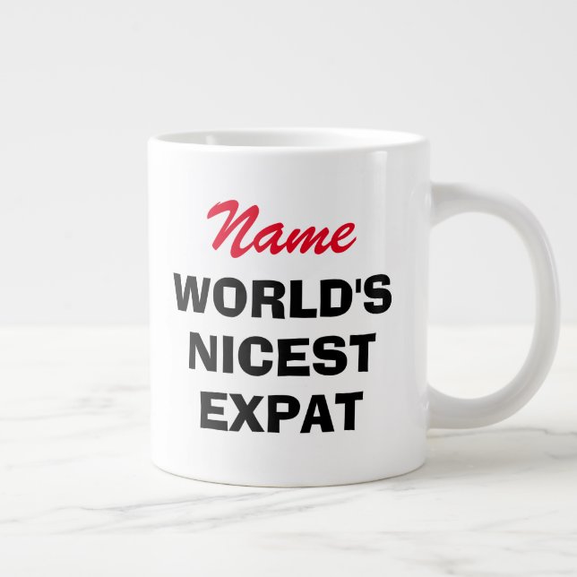 World's Nicest Expat funny large jumbo size Mugg (Höger)