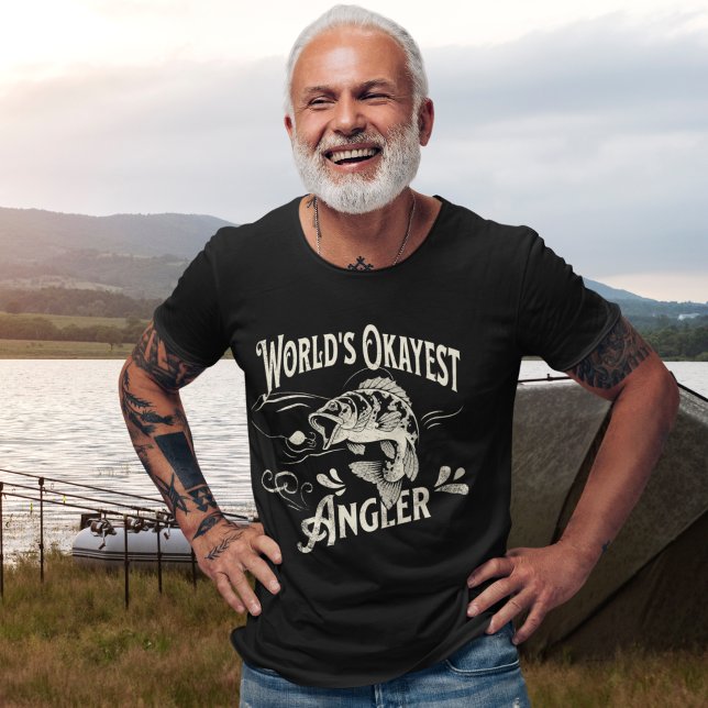 World's Okayest Angler - Funny Fishing Gift  T Shirt (Skapare uppladdad)