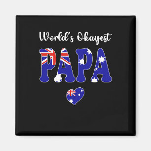 Worlds Okayest Australian Pappa All Best Pappa Pap Magnet