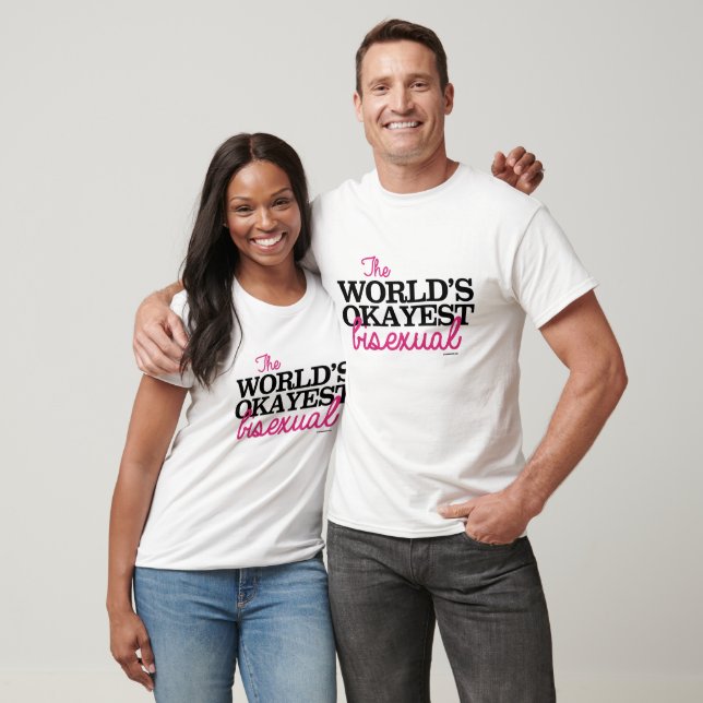 World's Okayest Bisexual - LGBT Design -.png Tröja (Unisex)