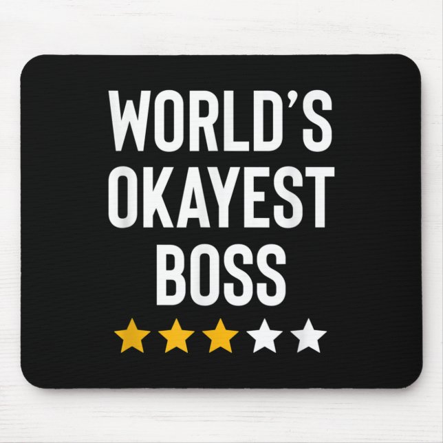 Worlds Okayest Boss Funny Birthday Christmas Gag G Musmatta (Framsidan)