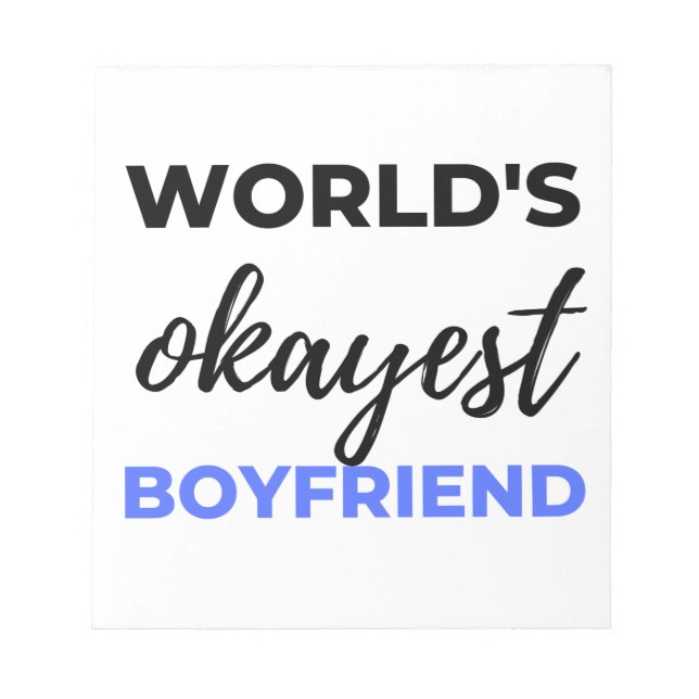 World's Okayest Boykompis Black Anteckningsblock (Framsida)
