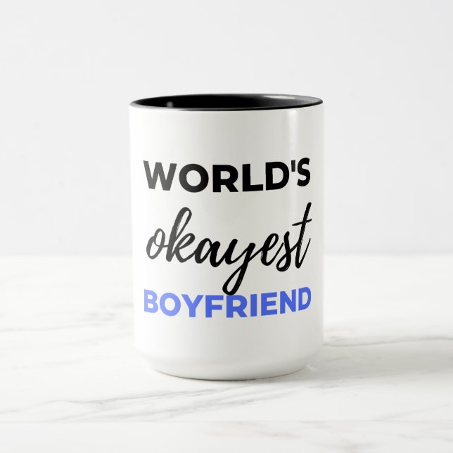 World's Okayest Boykompis Black Mugg (Center)