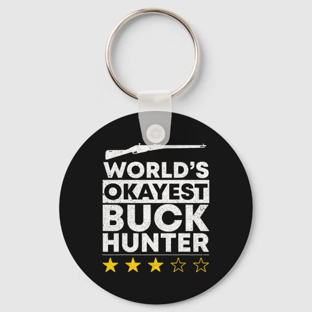 Worlds Okayest Buck Hunter Nyckelring (Framsida)