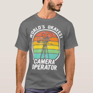 Worlds Okayest Camera Operator Funny Retro T Shirt