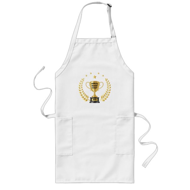 World's Okayest Chef Apron Långt Förkläde (Framsidan)