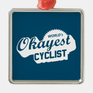 World's Okayest Cyclist Julgransprydnad Metall
