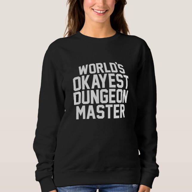 Worlds Okayest Dm D20 Tabletop Rpg Dungeon Retro T Shirt (Framsida)