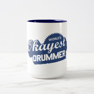 Worlds Okayest Drummer Två-Tonad Mugg