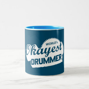 Worlds Okayest Drummer Två-Tonad Mugg