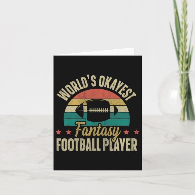 Worlds Okayest Fantasy Football Player Fantasy Foo Kort (Framsida)
