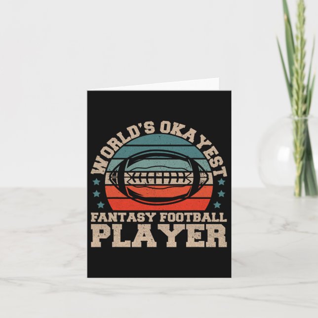 Worlds Okayest Fantasy Football Player Fantasy Foo Kort (Framsida)