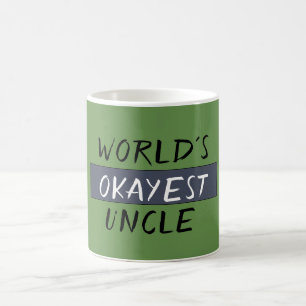 Worlds Okayest farbror Funny Kaffemugg