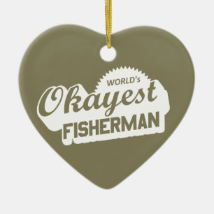 World's Okayest Fisherman Julgransprydnad Keramik