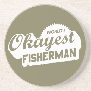 World's Okayest Fisherman Underlägg Sandsten