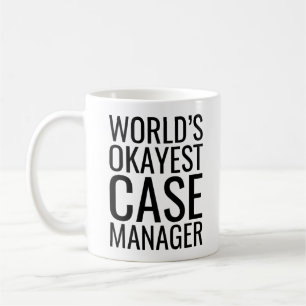 World's Okayest Fodral Manager Kaffemugg