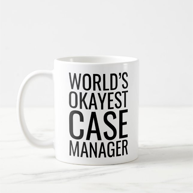 World's Okayest Fodral Manager Kaffemugg (Vänster)