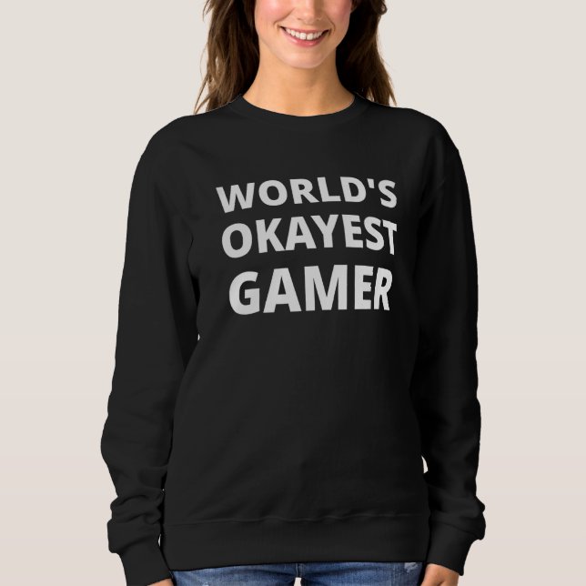 World's Okayest Gamer - Funny Gamer Premium T Shirt (Framsida)