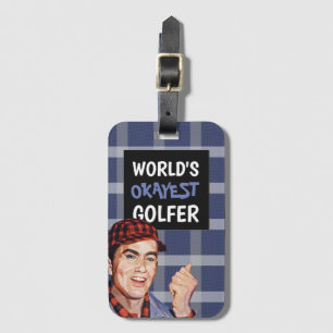 World's Okayest Golfer Bag Märkre Bagagebricka