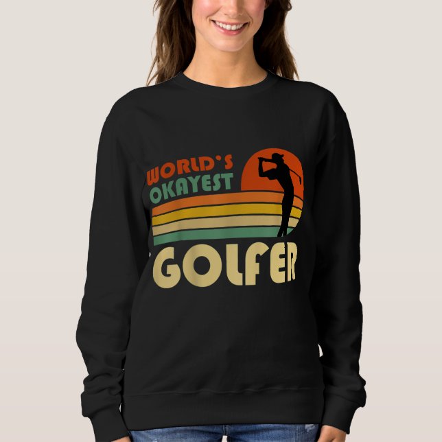 Worlds Okayest Golfer Funny Golf Player T Shirt (Framsida)