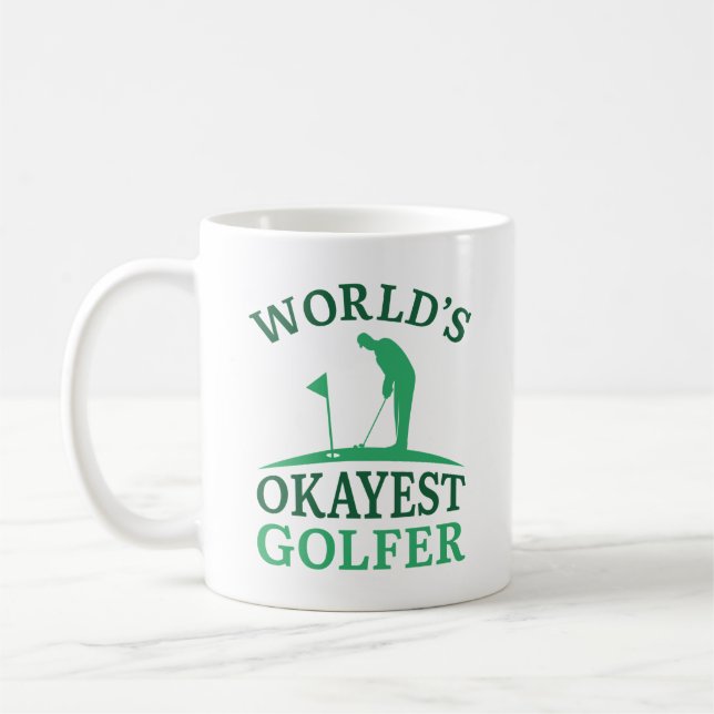 World's Okayest Golfer Kaffemugg (Vänster)