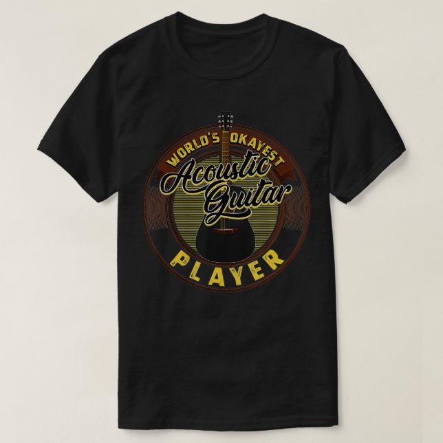World's Okayest Guitar Player a Electric Guitar Pl T Shirt (Design framsida)