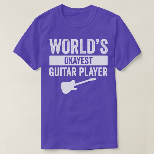 Worlds Okayest Guitar Player T Shirt (Design framsida)