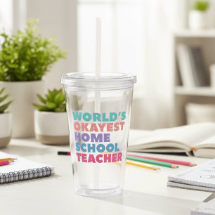 World's Okayest Homeschool Teacher Take Away Mugg