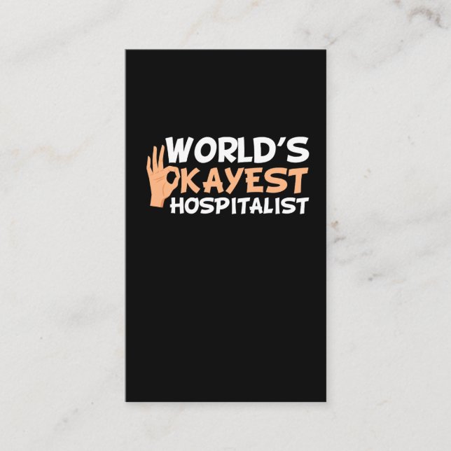 World's Okayest Hospitalist - Lusch Hospital Worke Visitkort (Framsida)