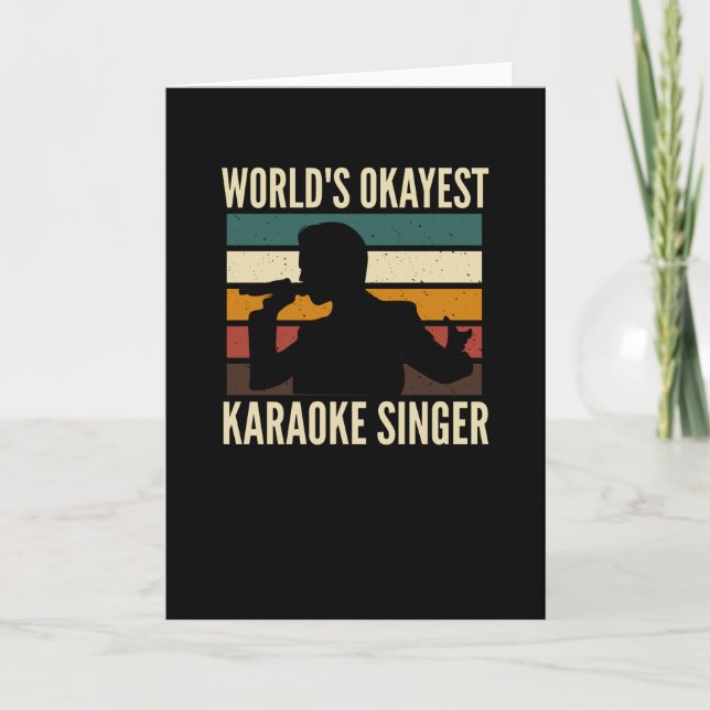 Worlds Okayest Karaoke Singer Kort (Framsida)