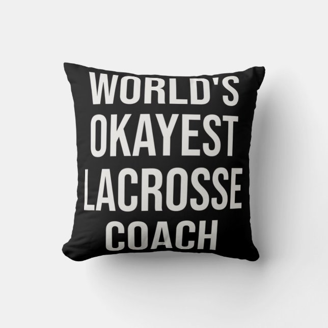 World's Okayest Lacrosse Coach Gift Kudde (Framsida)