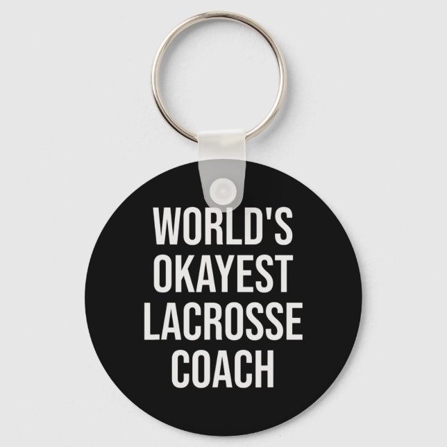 World's Okayest Lacrosse Coach Gift Nyckelring (Framsida)