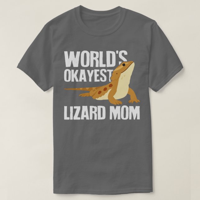 Worlds Okayest Lizard Mamma T Shirt (Design framsida)