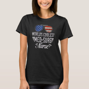World's Okayest Med Surg Nurse American Flagga Pat T Shirt